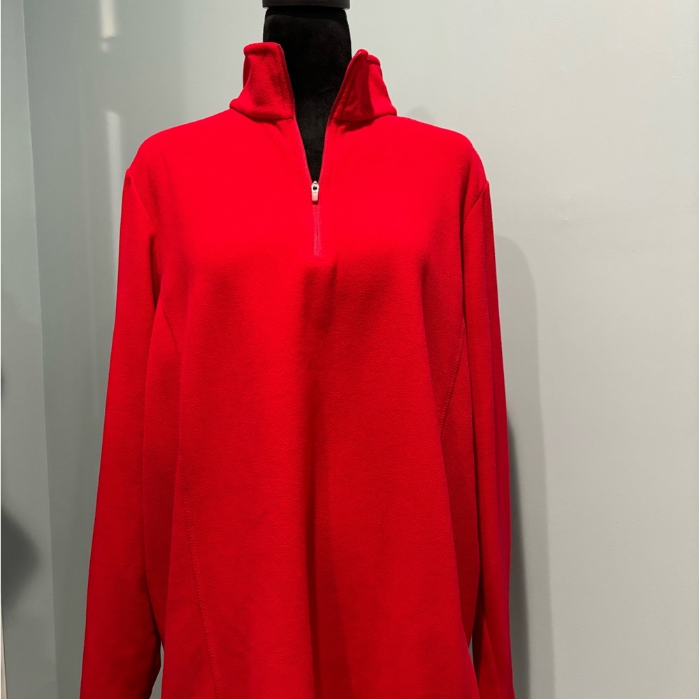 Lands End Fleece pullover, 3/4 zip, long sleeves